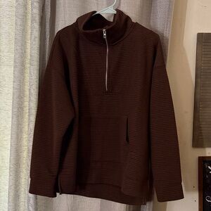 Kirkland Brown Half Zip top